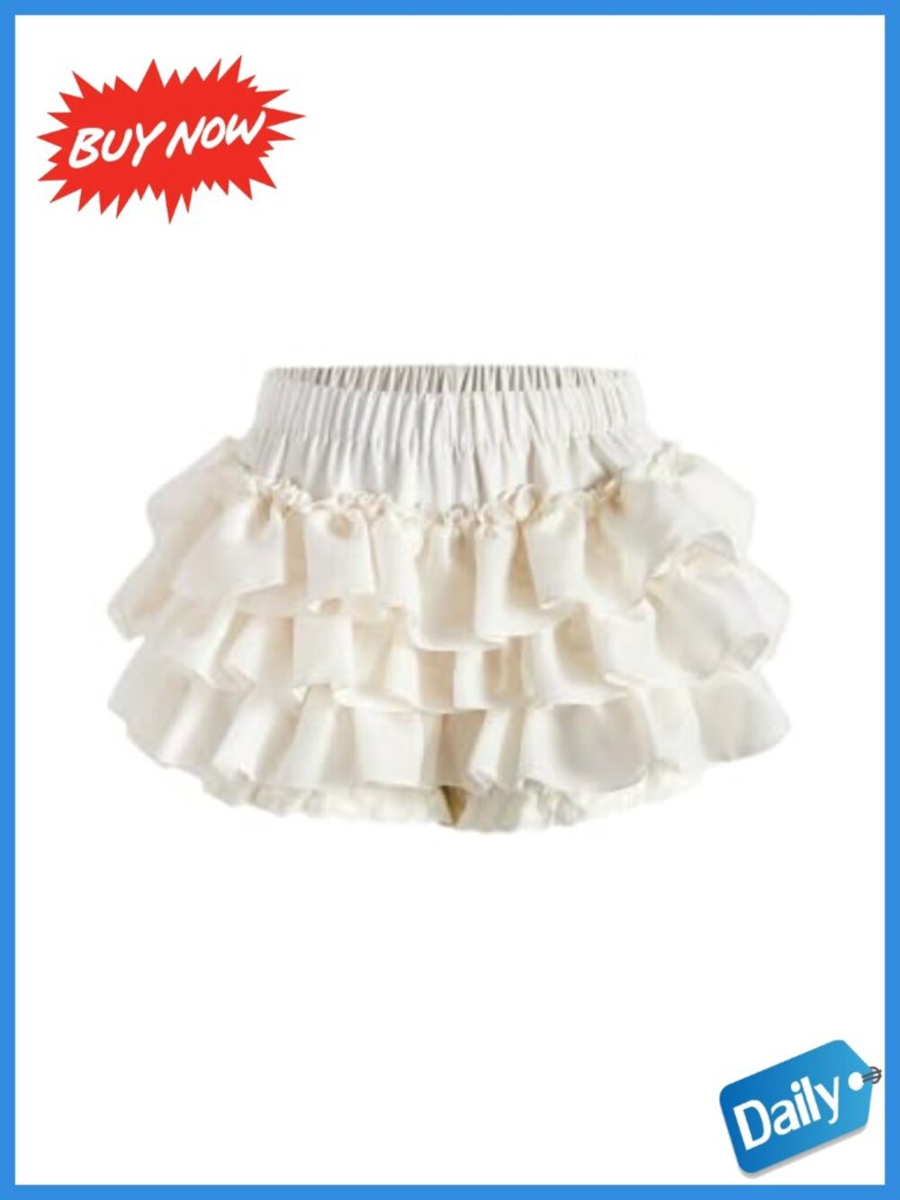 Organza Ruffle Tiered Layered Mini Shorts Flowy Y2K Festival